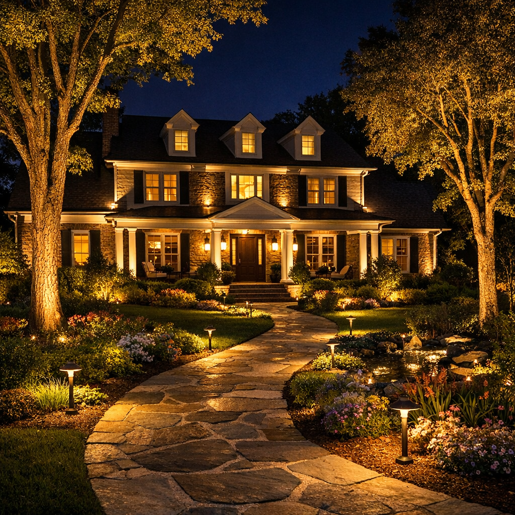 Landscape lighting in Gainesville GA
